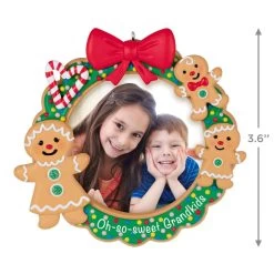 Hallmark Oh-So-Sweet Grandkids Photo Frame Ornament 10 Hallmark Oh-So-Sweet Grandkids Photo Frame Ornament -Hallmark Toys Shop Gingerbread Grandkids Picture Frame Keepsake Ornament 1599QGO2589 03