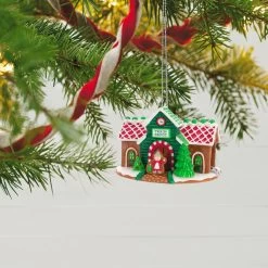 Hallmark Season's Treatings Special Edition Ornament 9 Hallmark Season's Treatings Special Edition Ornament -Hallmark Toys Shop Gingerbread Train Depot Keepsake Ornament 1899QXT4117 02