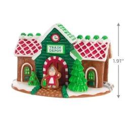 Hallmark Season's Treatings Special Edition Ornament 10 Hallmark Season's Treatings Special Edition Ornament -Hallmark Toys Shop Gingerbread Train Depot Keepsake Ornament 1899QXT4117 03