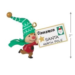 Hallmark Gnome For Christmas Cinnamon's Letter To Santa Ornament -Hallmark Toys Shop Girl Gnome Letter to Santa Keepsake Ornament 1799QXE3319 03