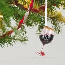 Hallmark Oh, What Fun It Is To Wine Ornament -Hallmark Toys Shop Glass of Red Wine Keepsake Ornament 1599QGO2919 02