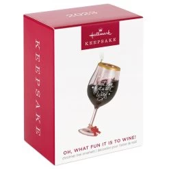 Hallmark Oh, What Fun It Is To Wine Ornament -Hallmark Toys Shop Glass of Red Wine Keepsake Ornament 1599QGO2919 04