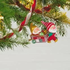 Hallmark Gnome For Christmas Special Edition 2023 Ornament -Hallmark Toys Shop Gnomes With Christmas Decorations Keepsake Ornament 2199QGO2817 02