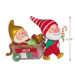 Hallmark Gnome For Christmas Special Edition 2023 Ornament -Hallmark Toys Shop Gnomes With Christmas Decorations Keepsake Ornament 2199QGO2817 03