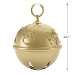 Hallmark 50th Anniversary Ring In The Season Special Edition Metal Bell Ornament -Hallmark Toys Shop Gold Jingle Bell Keepsake Ornament 2899QGO2989 03