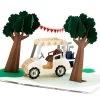 Hallmark Hope Your Day Is Good To A Tee Golf 3D Pop-Up Card -Hallmark Toys Shop Golf Cart Pun Good Day 3D PopUp Card 5RZH1304 01