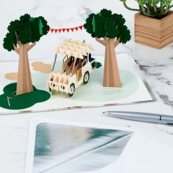 Hallmark Hope Your Day Is Good To A Tee Golf 3D Pop-Up Card -Hallmark Toys Shop Golf Cart Pun Good Day 3D PopUp Card 5RZH1304 08