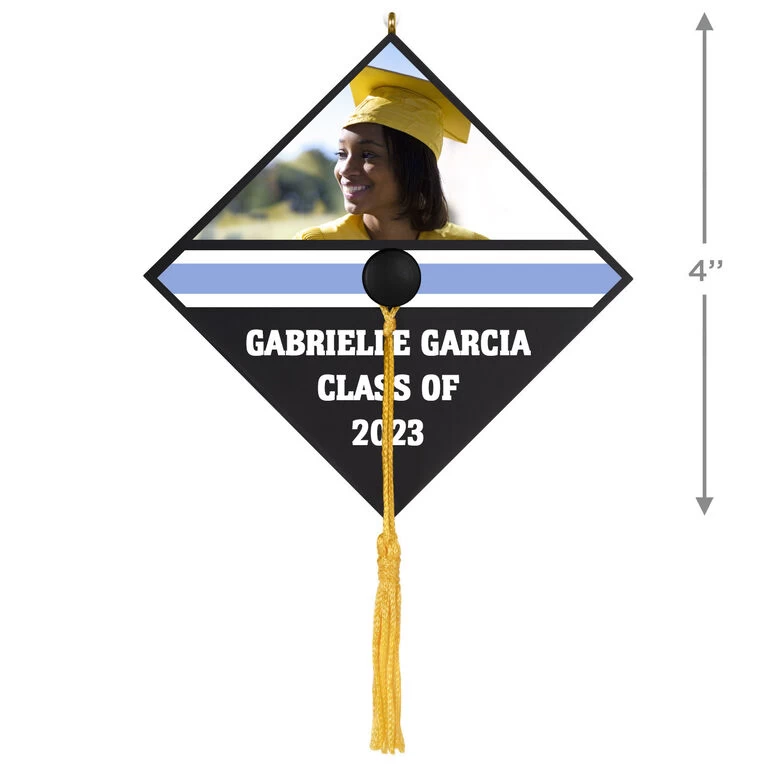 Hallmark Graduation Cap Text And Photo Personalized Ornament 5 Hallmark Graduation Cap Text And Photo Personalized Ornament - Image 3
