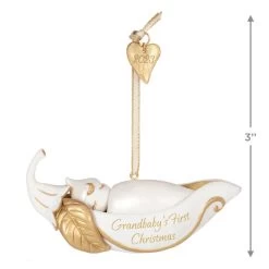 Hallmark Grandbaby's First Christmas Pea In A Pod 2023 Porcelain Ornament -Hallmark Toys Shop Grandbabys 1st Christmas Keepsake Ornament 2199QGO2727 03