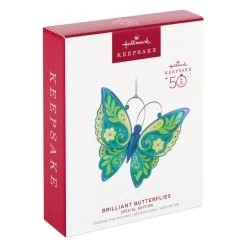 Hallmark Brilliant Butterflies Special Edition Ornament -Hallmark Toys Shop Green and Blue Butterfly Keepsake Ornament 1999QGO2799 04