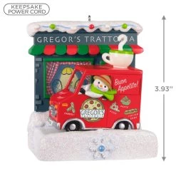 Hallmark Happy Holiday Parade Collection Gregor's Trattoria Musical Ornament With Light -Hallmark Toys Shop Gregors Trattoria and Food Truck Keepsake Ornament 3499QGO2527 03