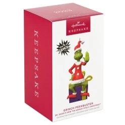 Hallmark Dr. Seuss's How The Grinch Stole Christmas!™ Grinch Peekbuster Ornament With Motion-Activated Sound -Hallmark Toys Shop Grinch Peekbuster Keepsake Ornament 2699QXI7067 04