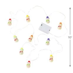 Hallmark Gumdrop Snowman 10-Light Christmas String Lights, 10' -Hallmark Toys Shop Gumdrop Snowman Keepsake Christmas Light String 1QSB6279 03