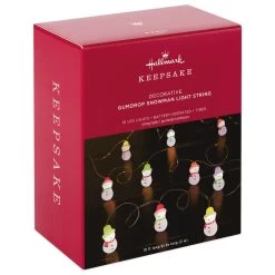 Hallmark Gumdrop Snowman 10-Light Christmas String Lights, 10' -Hallmark Toys Shop Gumdrop Snowman Keepsake Christmas Light String 1QSB6279 04