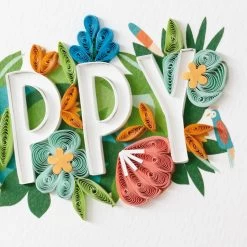 Hallmark Floral Happy Quilled Paper Handmade Birthday Card -Hallmark Toys Shop Happy and Flowers Quilled Paper Birthday Card for Her 1299LAD2728 04
