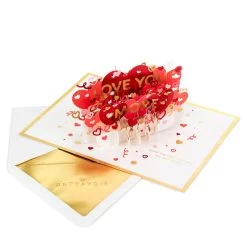 Front Page -Hallmark Toys Shop Heart Pattern 3D PopUp Love Card 1299IAV5835 02