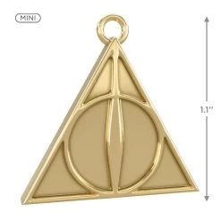 Hallmark Mini Harry Potter™ The Wizarding World™ Metal Ornaments, Set Of 3 -Hallmark Toys Shop Hogwarts Crest Owl Deathly Hallows Keepsake Ornaments 2199QXM9249 04