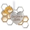 Hallmark Our Love Is Sweet Metal Ornament 1 Hallmark Our Love Is Sweet Metal Ornament -Hallmark Toys Shop Honeycomb and Heart Keepsake Ornament 1799QHX3027 01