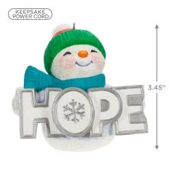 Hallmark Season Of Hope Snowman Ornament With Light -Hallmark Toys Shop Hope Sparkly Snowman Keepsake Ornament 2999QGO2659 03