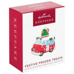 Hallmark Mini Festive Frozen Treats Ornament With Sound, 1.35" -Hallmark Toys Shop Ice Cream Truck Keepsake Ornament 1299QXM9199 04