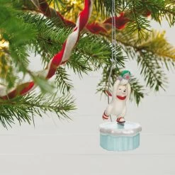 Hallmark Skating Snowball And Tuxedo Ornament With Motion 9 Hallmark Skating Snowball And Tuxedo Ornament With Motion -Hallmark Toys Shop Ice Skating Polar Bear and Penguin Keepsake Ornament 3499QGO2677 02