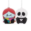 Better Together Disney Tim Burton's The Nightmare Before Christmas Jack And Sally Magnetic Hallmark Ornaments, Set Of 2 -Hallmark Toys Shop Jack Skellington and Sally Christmas Ornaments 3HCM2400 01