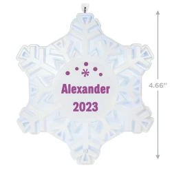 Hallmark Magic Sparkling Snowflake Block Text Personalized Ornament With Light -Hallmark Toys Shop Magic Sparkling Snowflake Block Text Personalized Keepsake Ornament With Light 2999QHE2010B2 03