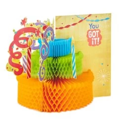 Hallmark 16" Make A Fuss Cake Pop-Up Jumbo Birthday Card -Hallmark Toys Shop Make a Fuss Cake Jumbo Birthday Card 1499CBG1008 02