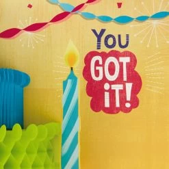 Hallmark 16" Make A Fuss Cake Pop-Up Jumbo Birthday Card -Hallmark Toys Shop Make a Fuss Cake Jumbo Birthday Card 1499CBG1008 03