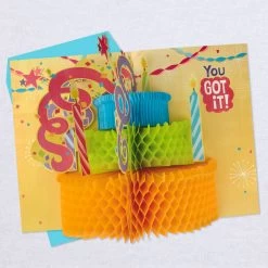 Hallmark 16" Make A Fuss Cake Pop-Up Jumbo Birthday Card -Hallmark Toys Shop Make a Fuss Cake Jumbo Birthday Card 1499CBG1008 04