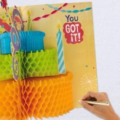 Hallmark 16" Make A Fuss Cake Pop-Up Jumbo Birthday Card -Hallmark Toys Shop Make a Fuss Cake Jumbo Birthday Card 1499CBG1008 07