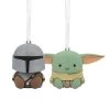 Better Together Star Wars: The Mandalorian™ And Grogu™ Magnetic Hallmark Ornaments, Set Of 2 -Hallmark Toys Shop Mandalorian and Grogu Christmas Ornaments 3HCM2401 01