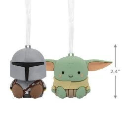Better Together Star Wars: The Mandalorian™ And Grogu™ Magnetic Hallmark Ornaments, Set Of 2 -Hallmark Toys Shop Mandalorian and Grogu Christmas Ornaments 3HCM2401 03