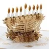 Hallmark Season Full Of Light 3D Pop-Up Hanukkah Card -Hallmark Toys Shop Menorah 3D PopUp Hanukkah Card 5XXH1003 01