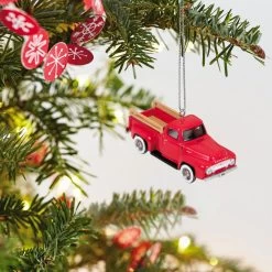Hallmark Mini Lil' American Trucks 1954 Mercury M-100 2023 Metal Ornament, 0.75" -Hallmark Toys Shop Mercury M100 Truck Keepsake Ornament 1299QXM9159 02