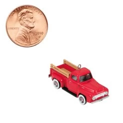 Hallmark Mini Lil' American Trucks 1954 Mercury M-100 2023 Metal Ornament, 0.75" -Hallmark Toys Shop Mercury M100 Truck Keepsake Ornament 1299QXM9159 07