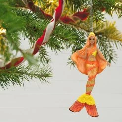 Hallmark Barbie™ Mermaid Ornament With Light 9 Hallmark Barbie™ Mermaid Ornament With Light -Hallmark Toys Shop Mermaid Barbie Keepsake Ornament 1899QXI6999 02