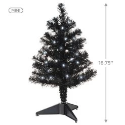 Hallmark Miniature Black Pre-Lit Christmas Tree, 18.75" -Hallmark Toys Shop Miniature Black PreLit Christmas Tree 2499QSB6246 03