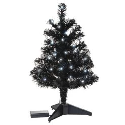 Hallmark Miniature Black Pre-Lit Christmas Tree, 18.75" -Hallmark Toys Shop Miniature Black PreLit Christmas Tree 2499QSB6246 06