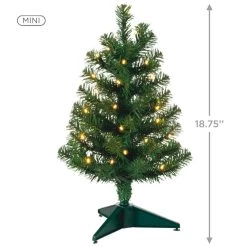 Hallmark Miniature Evergreen Pre-Lit Christmas Tree, 18.75" -Hallmark Toys Shop Miniature Green PreLit Christmas Tree 2499QSB6253 03