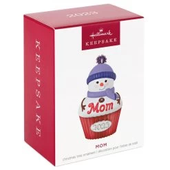 Hallmark Mom Cupcake 2023 Ornament -Hallmark Toys Shop Mom Snowman Cupcake 2023 Keepsake Ornament 1399QGO2529 04