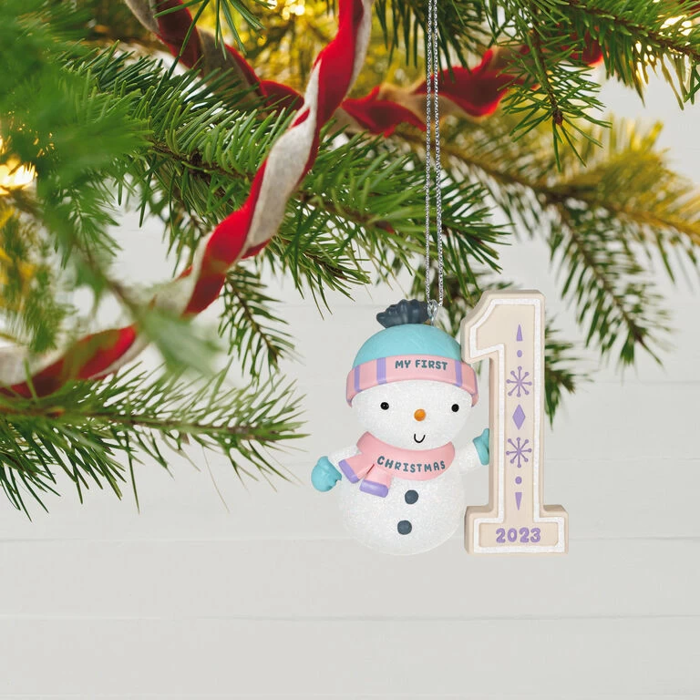 Hallmark My First Christmas Snowman 2023 Ornament 4 Hallmark My First Christmas Snowman 2023 Ornament - Image 2