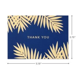 Hallmark Bulk Navy And Gold Assorted Blank Thank-You Notes, Box Of 120 -Hallmark Toys Shop Navy and Gold Assorted Blank ThankYou Notes Bulk Pack 5STZ1064 04
