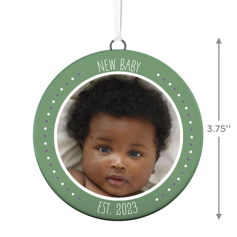 Hallmark New Baby Personalized Text And Photo Ceramic Ornament 5 Hallmark New Baby Personalized Text And Photo Ceramic Ornament - Image 3