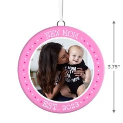Hallmark New Mom Personalized Text And Photo Ceramic Ornament 7 Hallmark New Mom Personalized Text And Photo Ceramic Ornament -Hallmark Toys Shop New Mom Personalized Round Ceramic Ornament 1999QHE1711B27 03