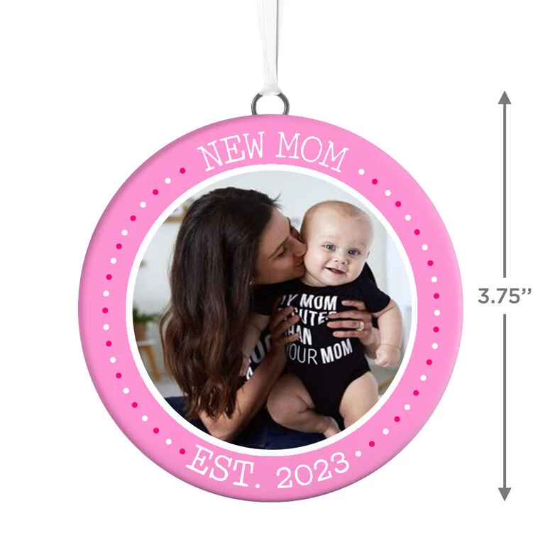 Hallmark New Mom Personalized Text And Photo Ceramic Ornament 5 Hallmark New Mom Personalized Text And Photo Ceramic Ornament - Image 3