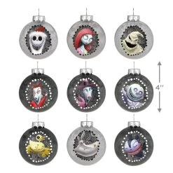 Hallmark Disney Tim Burton's The Nightmare Before Christmas Halloween Town Glass Ornaments, Set Of 9 10 Hallmark Disney Tim Burton's The Nightmare Before Christmas Halloween Town Glass Ornaments, Set Of 9 -Hallmark Toys Shop Nightmare Before Christmas Glass Ball Keepsake Ornaments 2999QSB6289 03