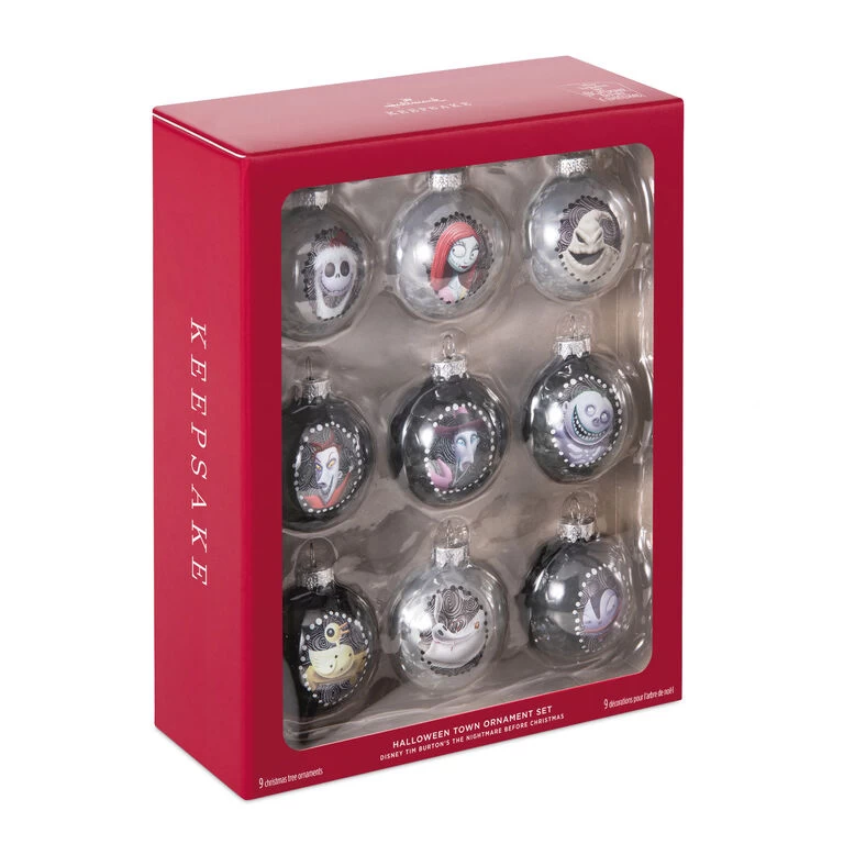 Hallmark Disney Tim Burton's The Nightmare Before Christmas Halloween Town Glass Ornaments, Set Of 9 6 Hallmark Disney Tim Burton's The Nightmare Before Christmas Halloween Town Glass Ornaments, Set Of 9 - Image 4