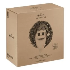 Hallmark Disney Tim Burton's The Nightmare Before Christmas Jack Skellington Wreath With Light, Sound And Motion, 24" -Hallmark Toys Shop Nightmare Before Christmas Jack Skellington Talking Wreath 1QFM3343 04