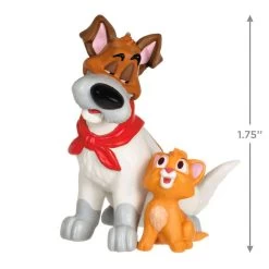 Hallmark Disney Oliver And Company 35th Anniversary Oliver And Dodger Ornament -Hallmark Toys Shop Oliver and Company Dog and Cat Keepsake Ornament 1899QXD6559 03